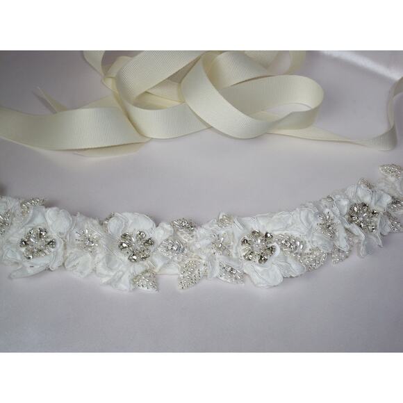 Bridal Belt Bridal Sash Rhinestone and Pearl Belt Bridal Wedding dress belt sash - Picture 1 of 5